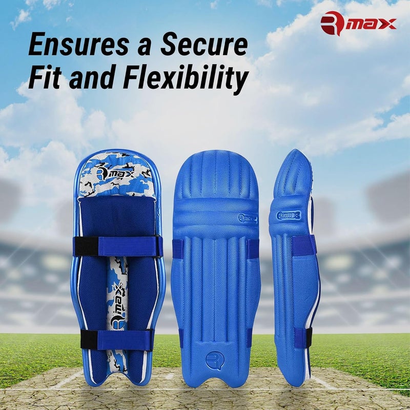RMAX Cricket Batting Legguard Pad for Optimal Protection and Comfort for Cricketers, Full Size (Royal Blue) - Image 5