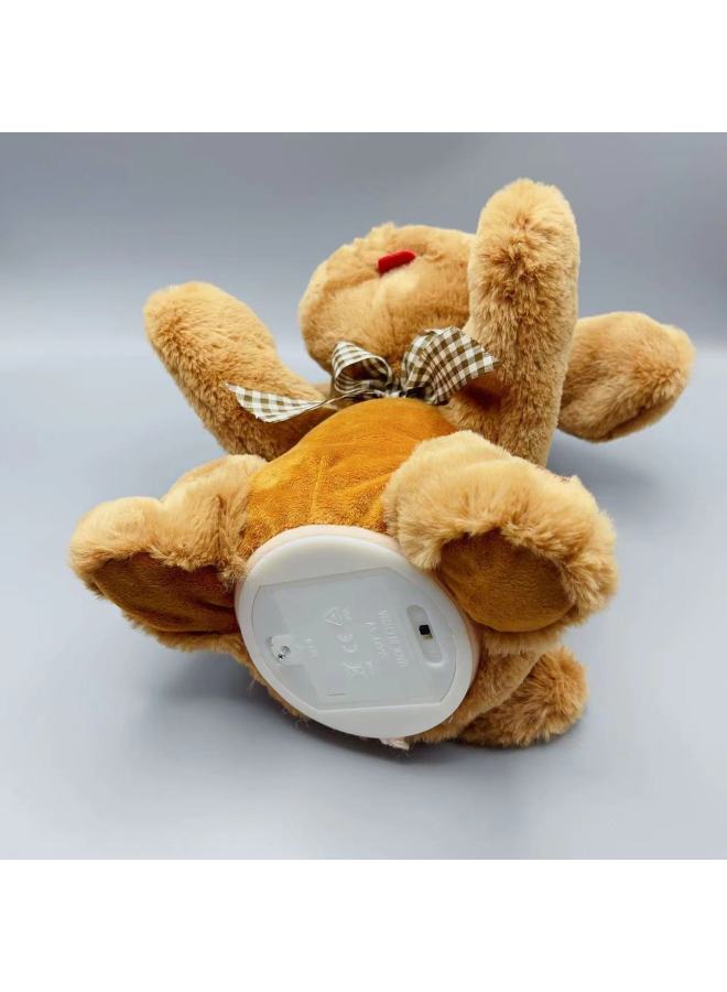 SOURCE Manufacturer Hot Electric Ear Dog Plush Toy Clapping Fun Recording Speed-Color:Dark Brown Rabbit Fur-Specifications:28cm  - Image 4