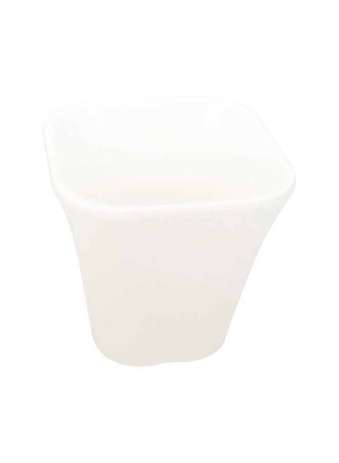 Restaurantware Voga 6 Ounce Tasting Cups, 10 Premium Dessert Cups - Heavy-Duty, Top Rack Dishwashable, White Melamine Food Cups, Square, Serve Appetizers Or Desserts - Image 1