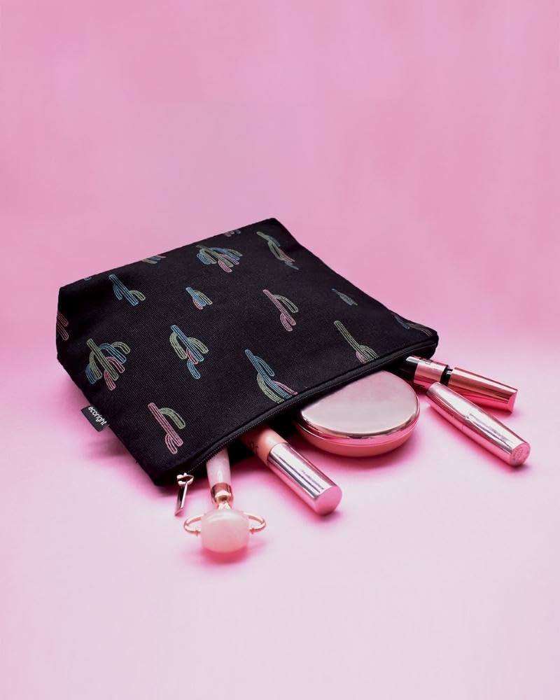 Ecoright Makeup Pouch for Girls, Canvas Cosmetic Pouch for Women, Small Pouches for Women - Image 2
