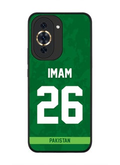 Rugged Black Edge Case for Huawei nova 10 Pro, Slim fit Soft Case Flexible Rubber Edges Thin Cover - Player Name - Imam-ul-Haq, Jersey Number- 26
