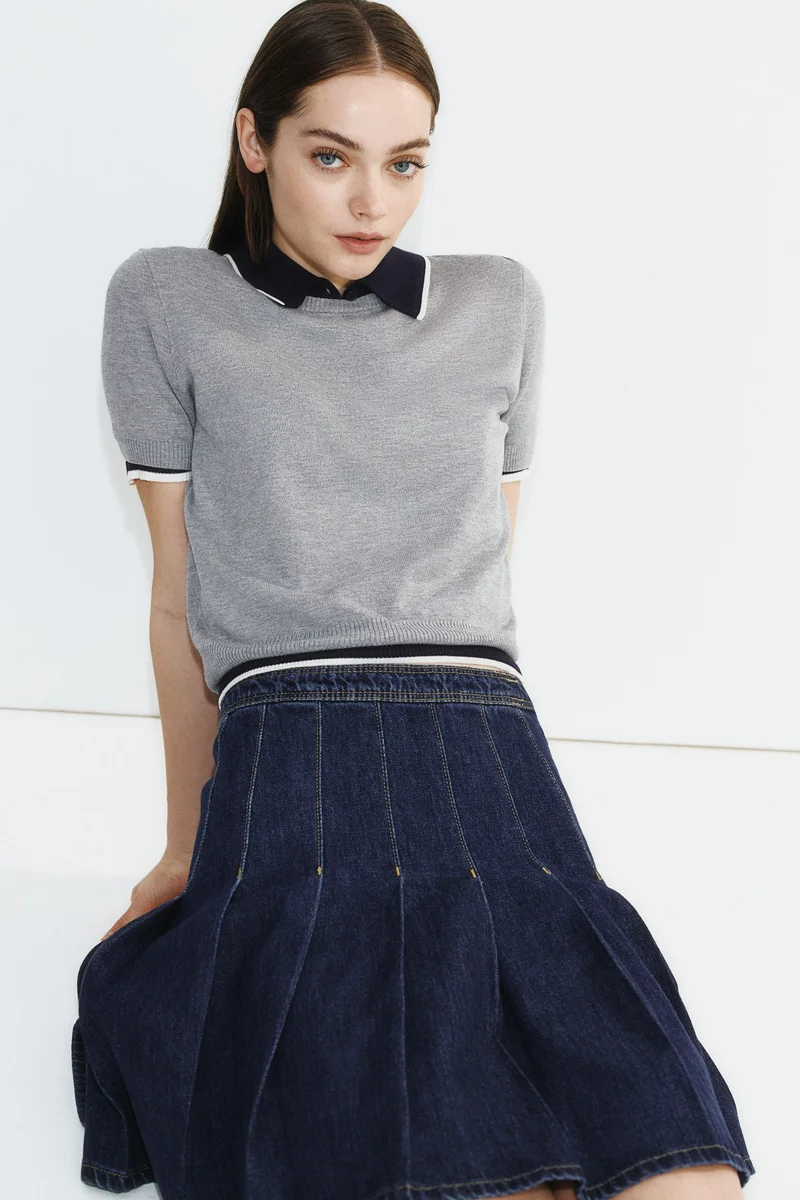 H&M Fine-knit T-shirt