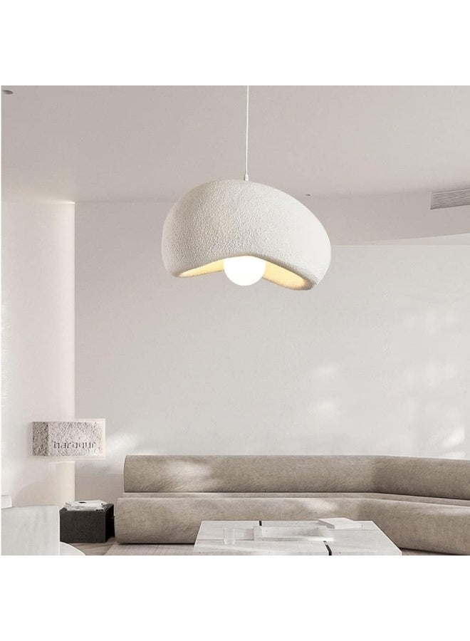 Japanese Wabi-Sabi Style 50cm White Pendant Light with E27 Socket - Image 2