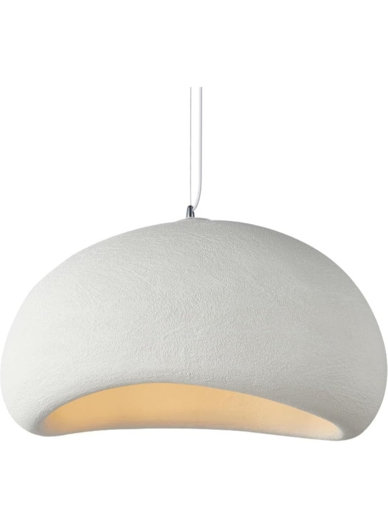 Japanese Wabi-Sabi Style 50cm White Pendant Light with E27 Socket - Image 1