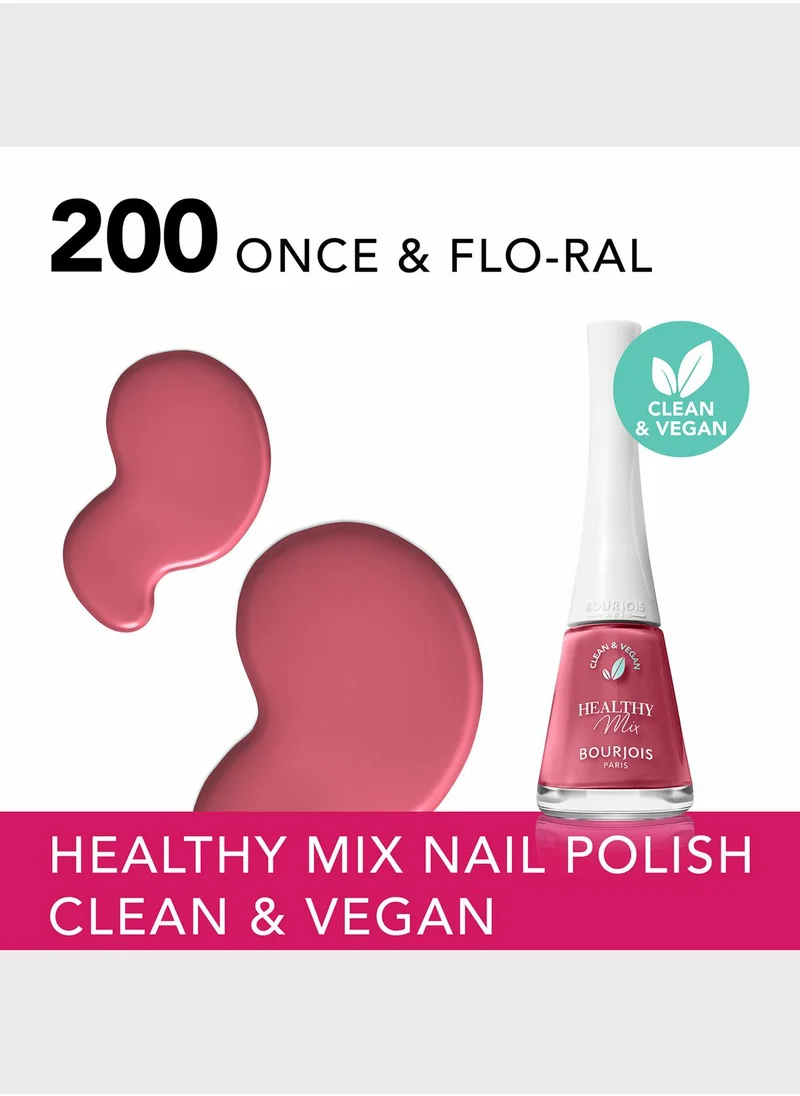 BOURJOIS PARIS Healthy Mix Vegan Nail Polish – 200 – Once & Floral, 9ml