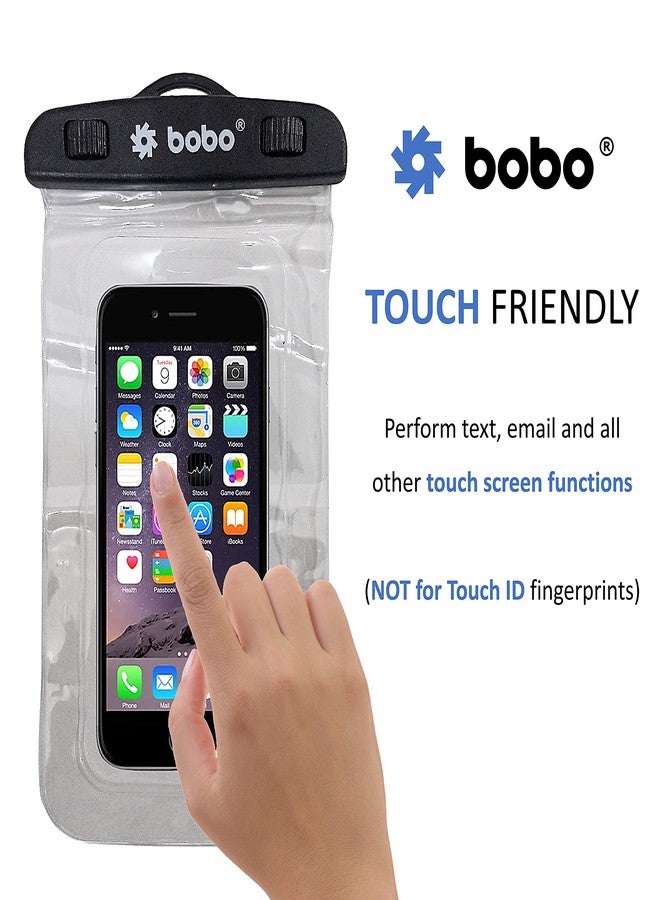 BOBO TPU+Plastic Universal Waterproof Pouch (Big Size) Cellphone Dry Bag Case for Smartphone Â- Transparent (Pack of 2) - Image 5