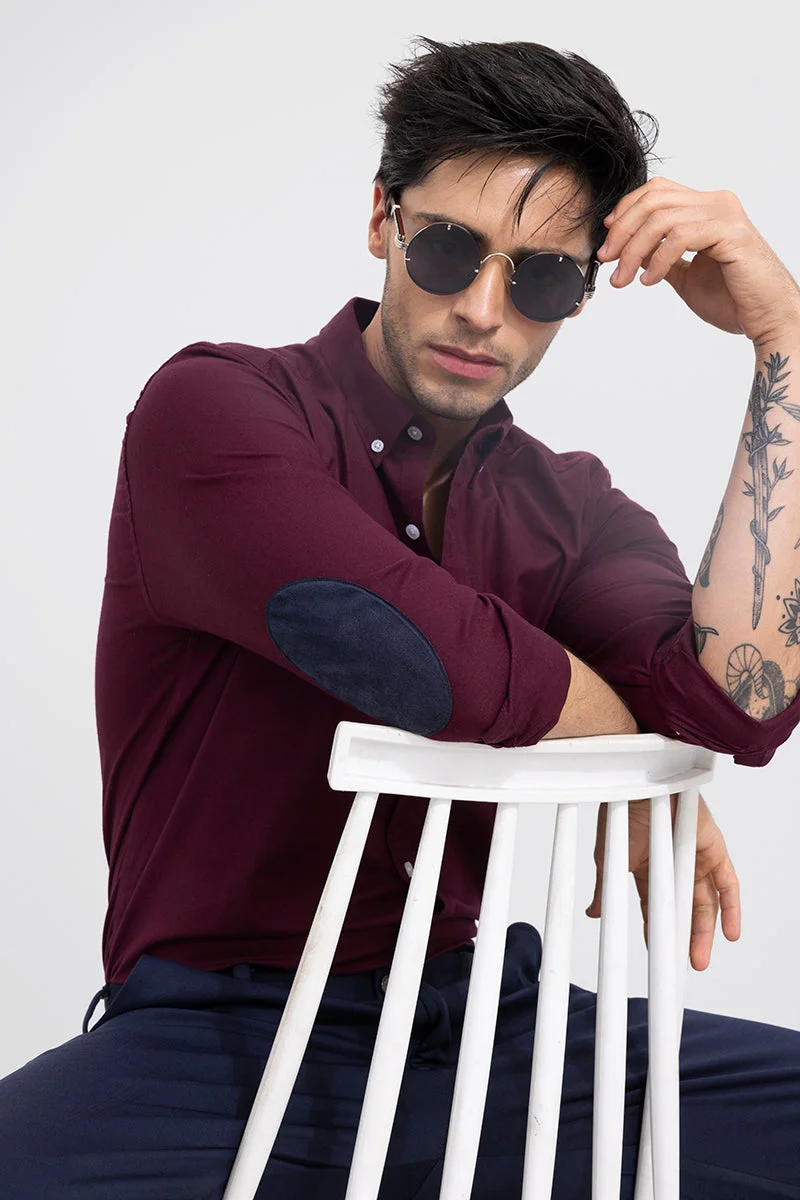 SNITCH قميص أوكتيت عنابي