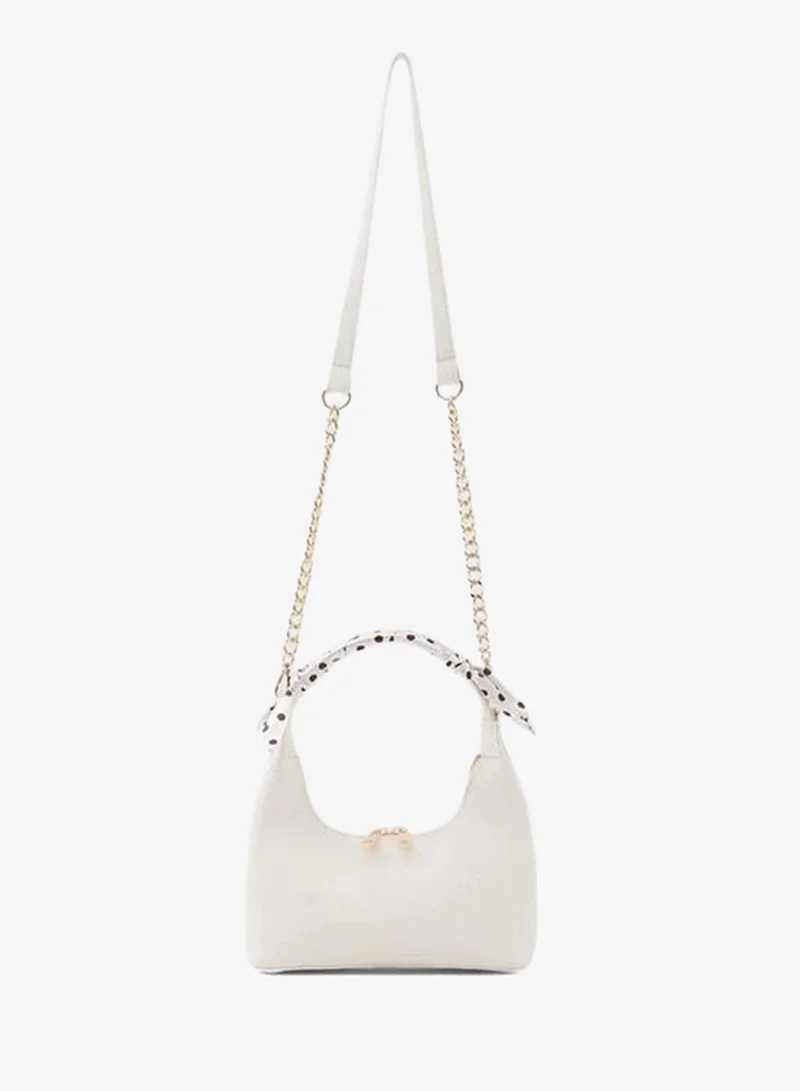Shule Bags  Laguna Scarf-Detail Hand and Crossbody Bag in Cream. for Women | Best Price UAE