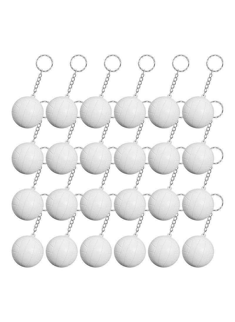 24 Pack Volleyball Keychains Mini Volleyball Stress Ball Keychains Sports Ball Keychains Volleyball Party Favors Supplies for Women Men Girls Teens Party Favors Supplies Sports Team Players - Image 1