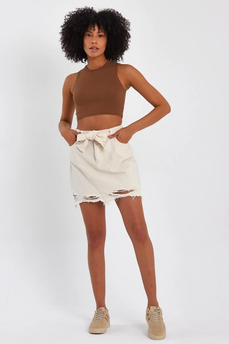 Alexander Gardi Special Collection Belted Denim Skirt (2023K)