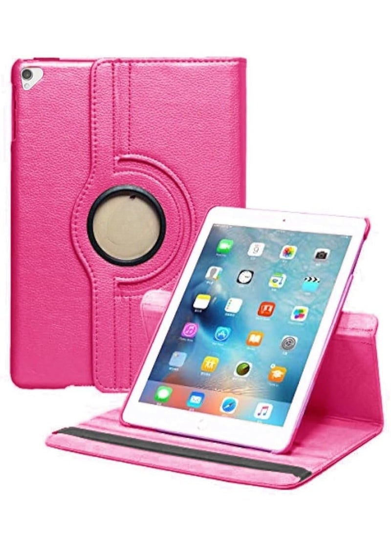 iPad Pro 12.9" (1st/2nd Gen) Case: Shockproof Rotating Folio Cover with Auto Wake/Sleep - Pink