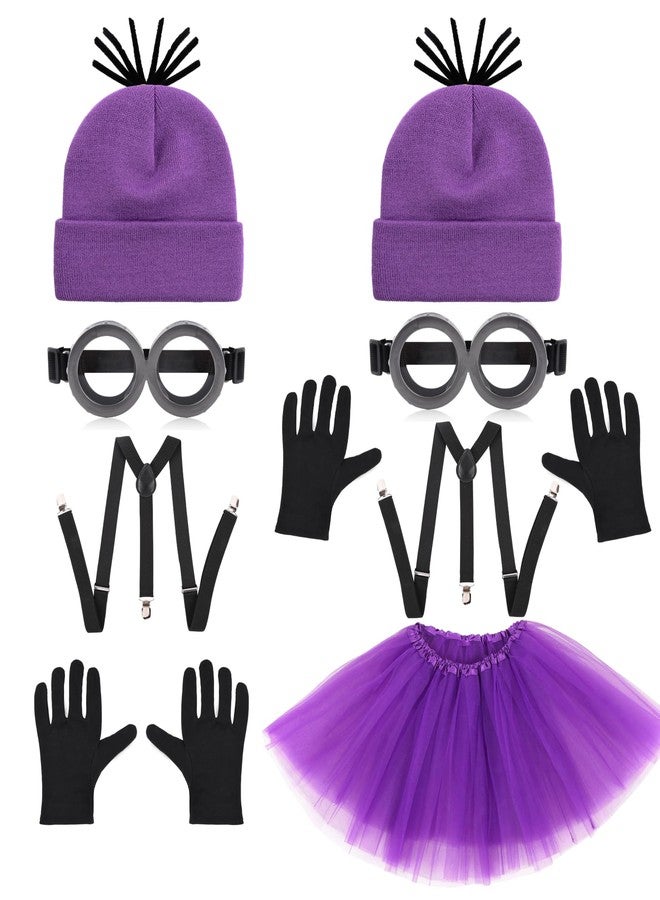 PIIDUOO Halloween Costume Accessories for Adult Couples - 2 Person Purple Duo Halloween Costumes Party Cosplay Set - Matching Costumes for Adults Teens Friends - Image 1