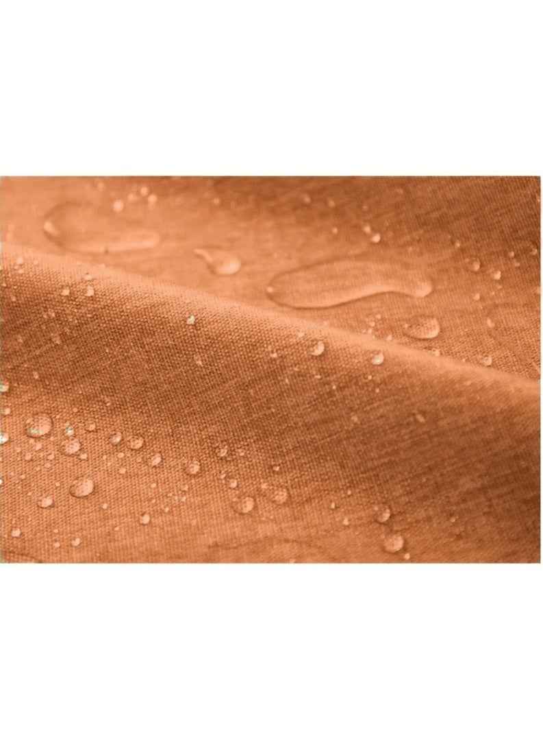 Anna 110*160cm Easy-Clean Waterproof and Oil-Resistant Faux Linen Fringe Tablecloth - Image 3