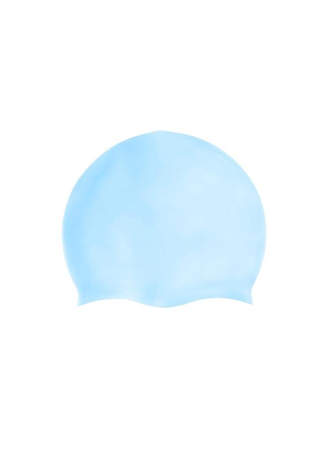 Generic Unisex Comfortable Design Silicone Durable Ear Covers Swimming Bonnet - Purple 