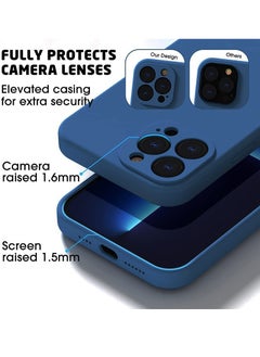 Case Up Compatible with iPhone 12 Pro Max 6.7 Inch Case, Premium Liquid Silicone [Camera Protection] [Soft Anti-Scratch Microfiber Lining] Shockproof Protective Slim Phone Cover for iPhone 12 Pro Max, Navy  - Image 5