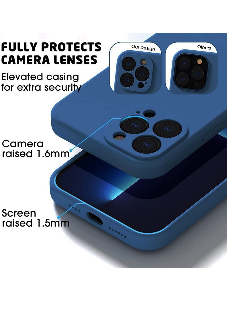 Case Up Compatible with iPhone 12 Pro Max 6.7 Inch Case, Premium Liquid Silicone [Camera Protection] [Soft Anti-Scratch Microfiber Lining] Shockproof Protective Slim Phone Cover for iPhone 12 Pro Max, Navy - Image 5