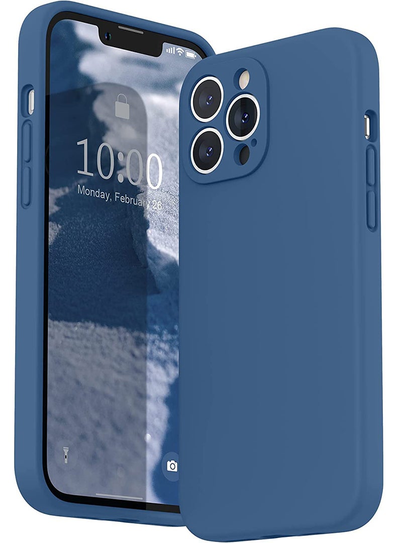 Case Up Compatible with iPhone 12 Pro Max 6.7 Inch Case, Premium Liquid Silicone [Camera Protection] [Soft Anti-Scratch Microfiber Lining] Shockproof Protective Slim Phone Cover for iPhone 12 Pro Max, Navy - Image 1
