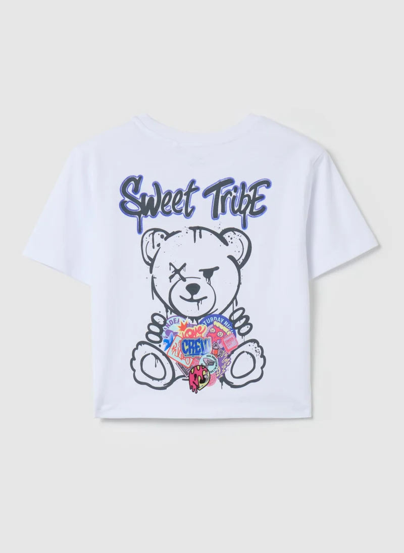 او في اس Boxy-fit T-shirt with ''Urban Crewâ€ embroidery
