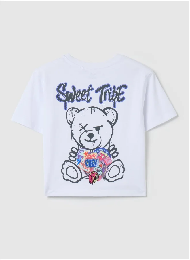 او في اس Boxy-fit T-shirt with ''Urban Crewâ€ embroidery