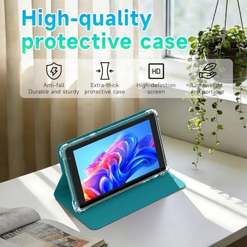PEICHENG Tablet with Protective Case, 7" IPS 1024 * 600 Android 15.0 Tab PC RAM 8GB(3+5Expand)+ROM 32GB Bluetooth 5.0 WiFi6 2.4G+5G 2MP+5MP Dual Cameras (Blue) - Image 3