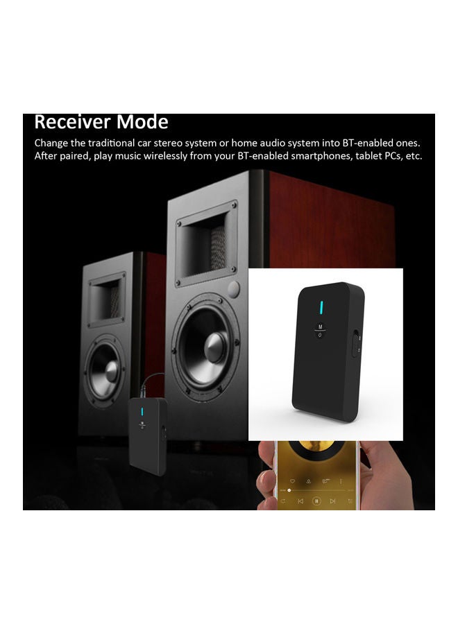 2 in 1 Bluetooth 5.0 Transmitter Receiver Wireless Audio Adapter V8993_P Black - Image 4