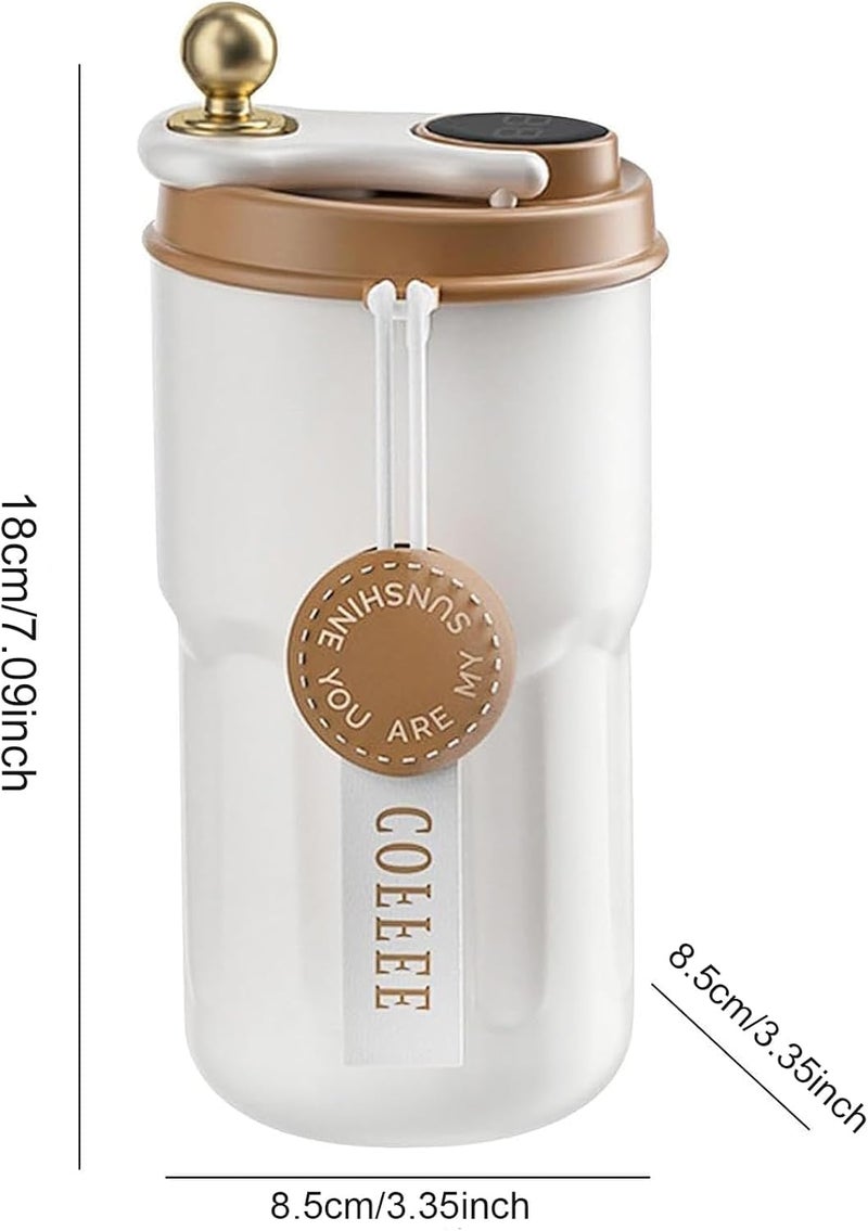 Deoxys 450ml Smart Coffee Cup 316 Stainless Steel Coffee CupTravel Vacuum Insulated Cup with LED Temperature Display Hot and Cold Tea Coffee Thermoses Cup for Home Office and Outdoor - Image 5