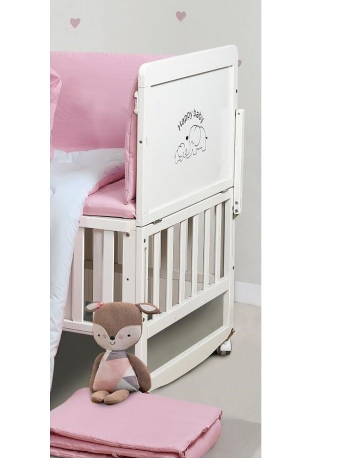 هورس مفرش سرير حواجز سرير اطفال 5 قطع صيفي ليمنح طفلك الراحة من المايكروفايبر ، 5 قطع مقاس اللحاف 132x104سم - Image 4