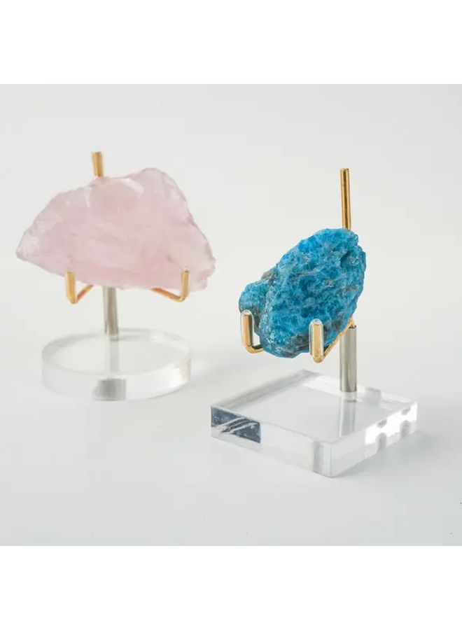 Golden Adjustable Acrylic Stand With Clear Round Base For Crystal Balls And Geodes - Image 5