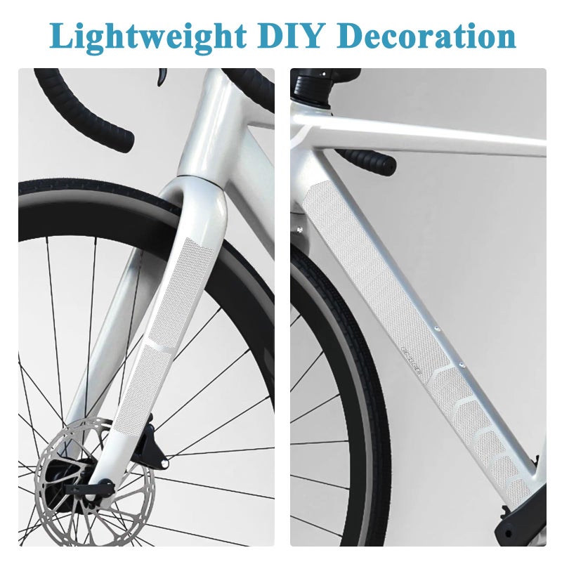 ENLEE Bike Frame Protection Tape, Non-Yellowing Transparent Bike Frame Protection Kit, Clear Honeycomb PVC Anti-Scratch Protector for MTB/Road/Gravel Bike' Top/Down Tube, Chain Guard, Fork, 11PCS - Image 2