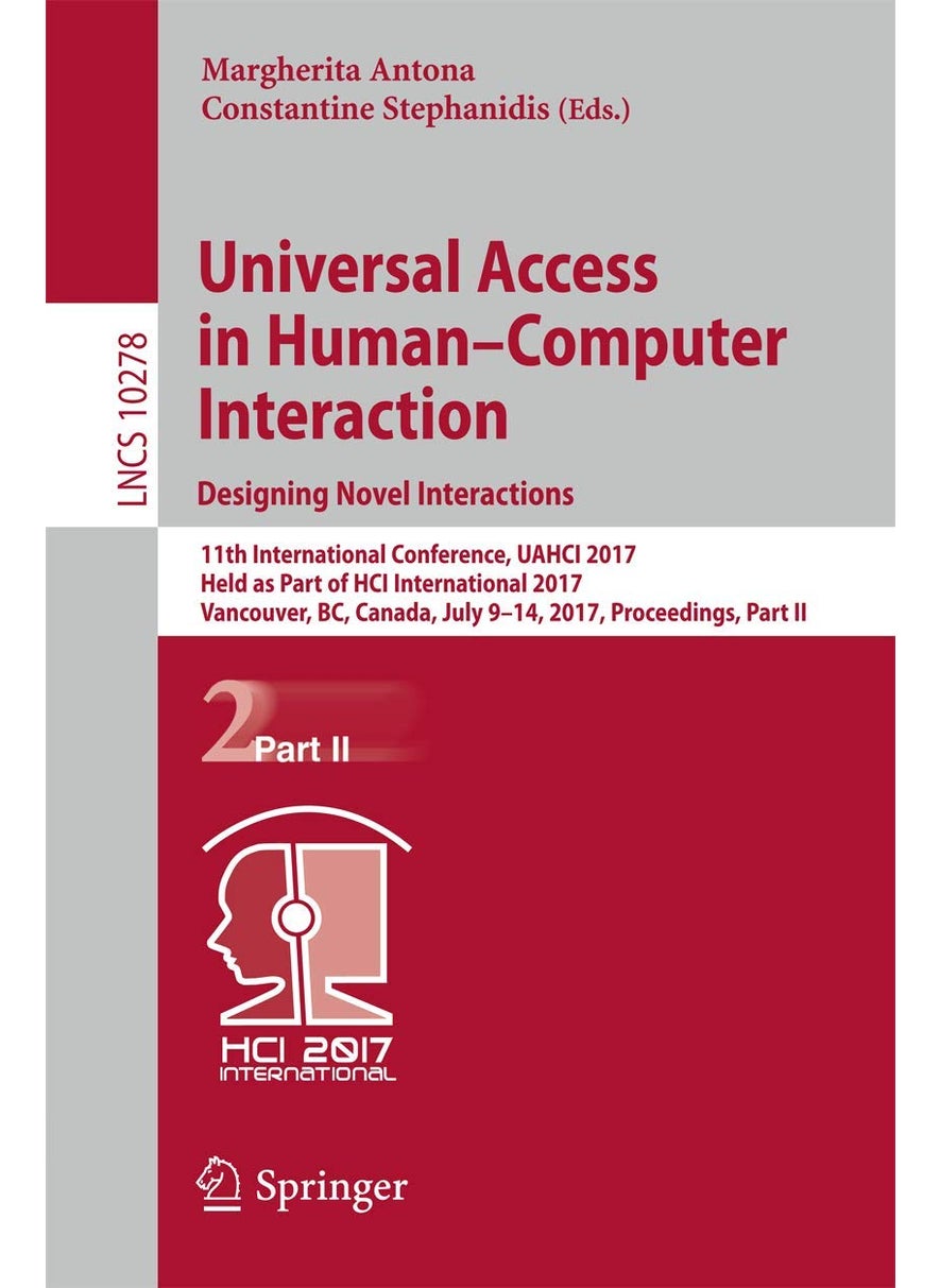 Universal Access in Human-Computer Interaction. De: 11th International Conference, Uahci 2017, Held as 