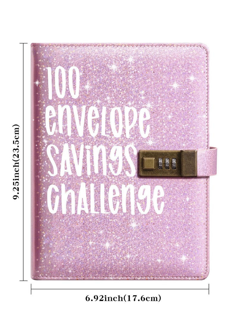 Y&D 100 Envelopes Money Saving Challenge 100 Envelope Challenge Binder 100-Day Envelope Challenge Kit Money Saving Binder Easy and Funny Way to Save Budget Planner Savings Book  - Image 4