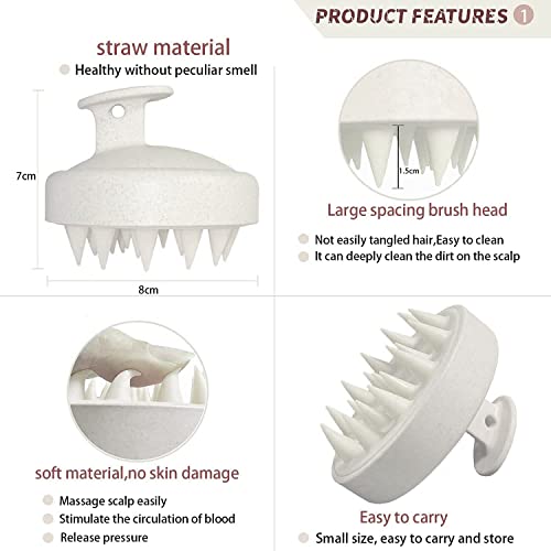 KBS Hair Scalp Massager Shampoo Brush with Soft Silicone Bristles for Anti Dandruff Removal Head Massager Prevents Hair loss for Men, Women (WHITE)… - Image 2