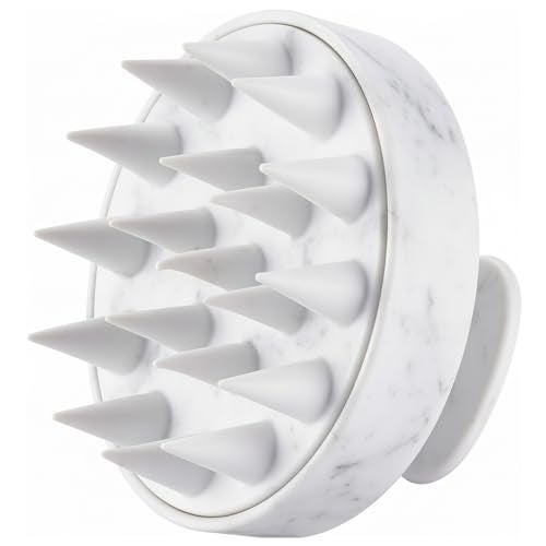 KBS Hair Scalp Massager Shampoo Brush with Soft Silicone Bristles for Anti Dandruff Removal Head Massager Prevents Hair loss for Men, Women (WHITE)… - Image 1