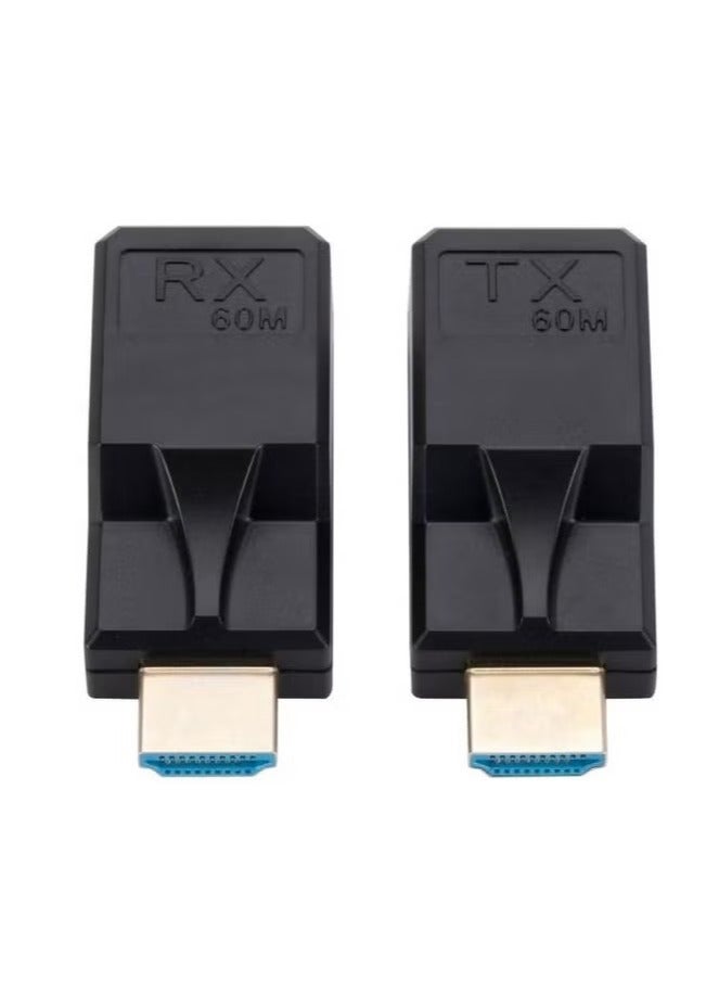 Zero 60m RJ45 to HDMI Network Extender, with Cable tybe-C - Black - Image 2