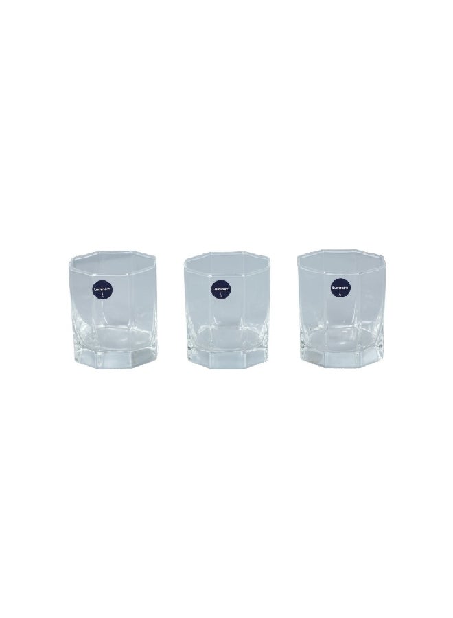 Luminarc 3-Piece Octime Diamond Premium Glass Tumblers Clear 300 ml N2004(D9559) - Image 2
