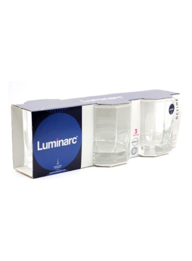Luminarc 3-Piece Octime Diamond Premium Glass Tumblers Clear 300 ml N2004(D9559) - Image 3