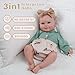 BABESIDE 3in1 Interactive Reborn Baby Dolls 20Inch Cute Soft Vinyl RealisticNewborn Baby Doll Poseable Real Life Lifelike Baby Dolls wDoll Accessories for 3 Year Old Girls - Image 4