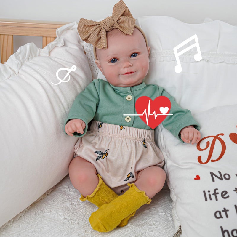 BABESIDE 3in1 Interactive Reborn Baby Dolls 20Inch Cute Soft Vinyl RealisticNewborn Baby Doll Poseable Real Life Lifelike Baby Dolls wDoll Accessories for 3 Year Old Girls - Image 2