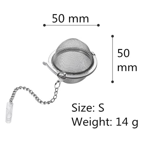 SIYANSHU Stainless Steel Tea Ball with Extended Chain Hook - Tea Strainers for Loose Tea - Tea Forte Infuser Filters - Mesh Tea Strainer (Small Size, Pack of 1). - Image 2