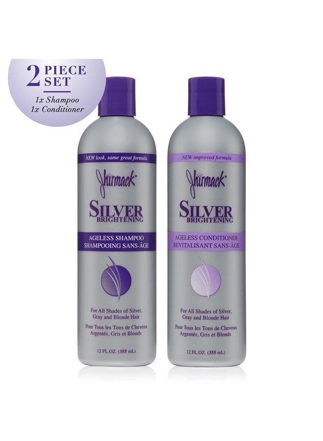 Jhirmack Jhirmack Silver Brightening Purple Shampoo and Conditioner Set for all types of silver, grey, and blonde hair  - Image 2