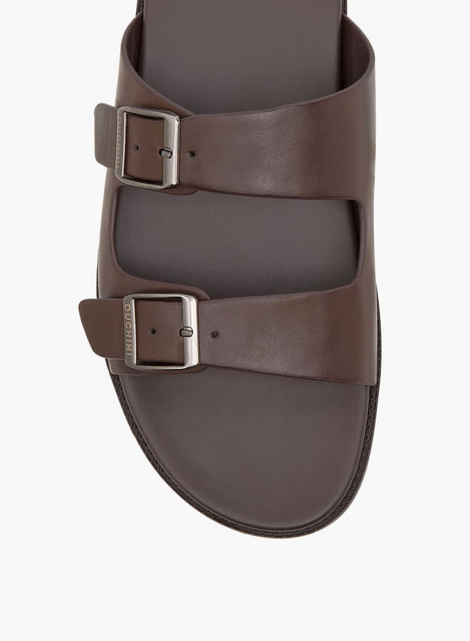 DUCHINI Men's Solid Slip-On Comfort Sandals  - Image 4