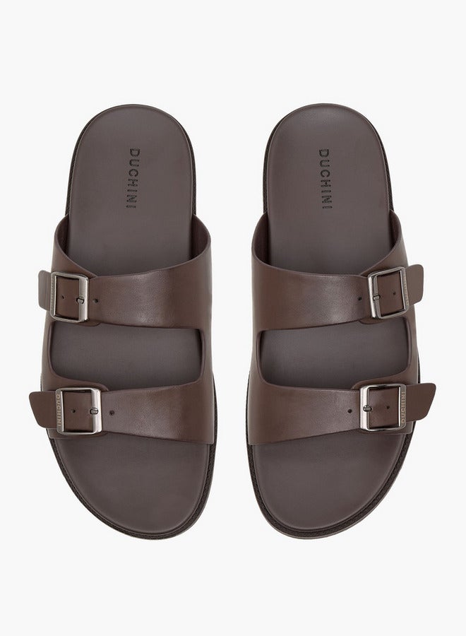 DUCHINI Men's Solid Slip-On Comfort Sandals  - Image 1