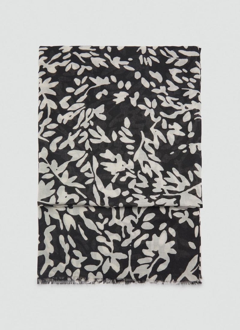 MANGO Floral Print Scarf  - Image 1