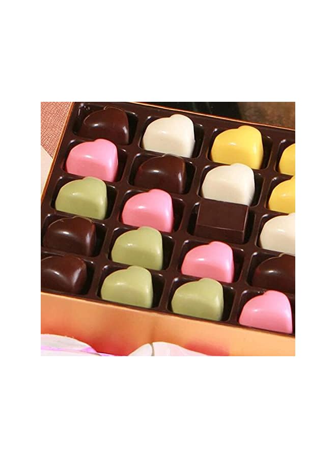 S-TOP Sweet Candy DIY Mold 21 Mini Heart Shaped Clear Plastic PC Handmade Chocolate Making Mold Pastry Dessert Baking Pan Cake Decoration Tool for Mousse, Jelly, Candy, Chocola - Image 4