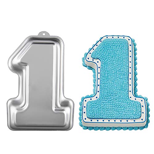 Pormasbenzer No.1 Shaped Cake Pan Mould Aluminum 3D DIY Cake Baking Pan for Birthday, Anniversary, Party, Christmas - Image 2