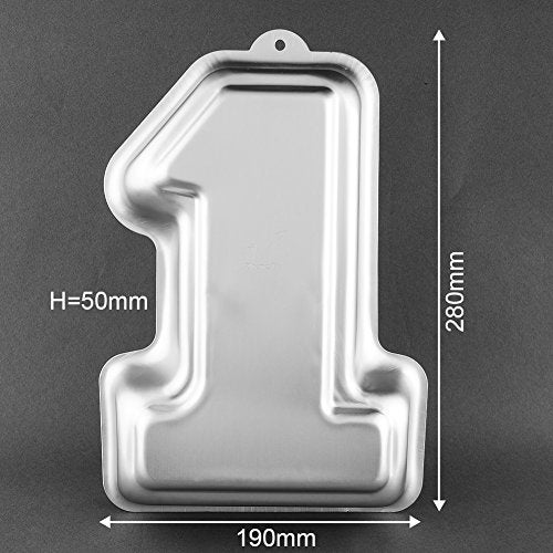 Pormasbenzer No.1 Shaped Cake Pan Mould Aluminum 3D DIY Cake Baking Pan for Birthday, Anniversary, Party, Christmas - Image 3
