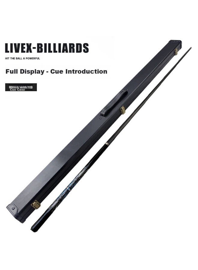 Livex Livex Carbon Fiber Small Tip Cue, Chinese-style Black 8, High-tech Carbon 1/2 Pool Cue, Detachable Billiard Cue With Cue Case, Ts02 - Image 2