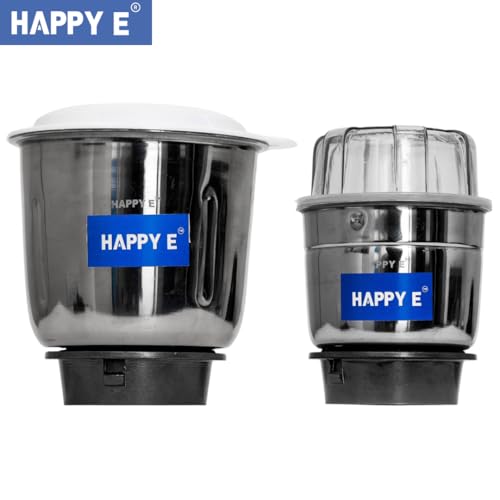 HAPPY E Mixer Grinder 2 jar Combo Set Chutney Jar and Grinder Jar (Heavy) for Bajaj/Preethi/Prestige/Activa/Sumeet/Ganga/Orient/Crompton/LifeLong/Jaipan (1000ML+400ML) Perfect for Wet and Dry Grinding - Image 4