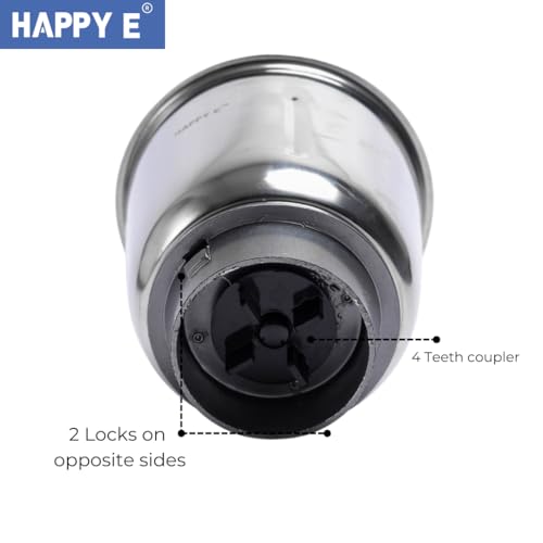 HAPPY E Mixer Grinder 2 jar Combo Set Chutney Jar and Grinder Jar (Heavy) for Bajaj/Preethi/Prestige/Activa/Sumeet/Ganga/Orient/Crompton/LifeLong/Jaipan (1000ML+400ML) Perfect for Wet and Dry Grinding - Image 2