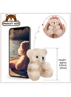 KASTWAVE Plush Teddy Bear Pendant, Mini Plush Animal Soft Bear Doll Toys for Keychain Bag DIY Decorations, Birthday Wedding Graduation Gifts, Gift Box Filled Party Decorations 8pcs, Brown, Apricot  - Image 5